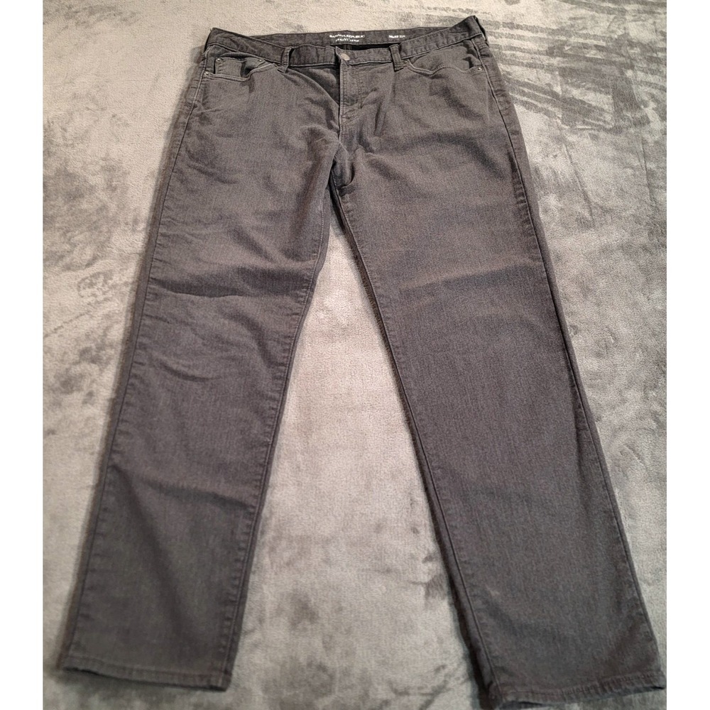 Banana Republic Travel Jean Men 38x32 Fits 38x31 Gray Slim Stretch 5 Pocket